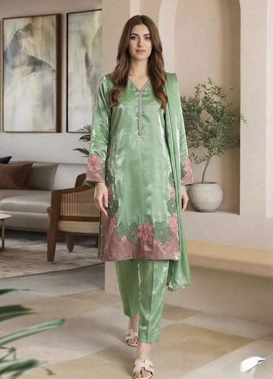 Premium Lava Silk 3-Piece Festive Set